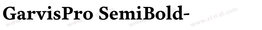 GarvisPro SemiBold字体转换